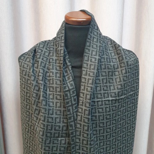 NARCISO RODRIGUEZ SCIARPA SCIARPONE UOMO-MAN COLORE GRIGIO-NERO LISTINO 69,99€. - Imagen 11 de 14