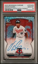 2023 Bowman Chrome - Prospect Autographs HTA  Choice/150 Omari Daniel  PSA10