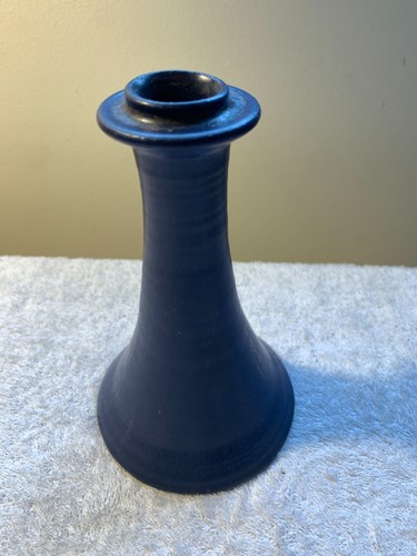 1 BLUE CANDLE HOLDER DOOR POTTERY SIGNED - Scott Draves- EPHRAIM FAIENCE - Picture 7 of 24