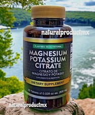 Magnesium Potassium Citrate   60 Tabs Citrato de Magnesio y Potasio by Plantimex