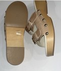 Nwt Free People tan croc print 2” wooden heel clog sandals, Sz 8M — photo 4