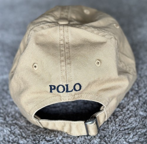 NWT Polo Ralph Lauren Cotton Chino Baseball Cap Beige RRP $99 - Picture 2 of 3
