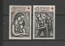 timbre France PAIRE CROIX ROUGE   DE 1961   NUM:1323 - 1324 **
