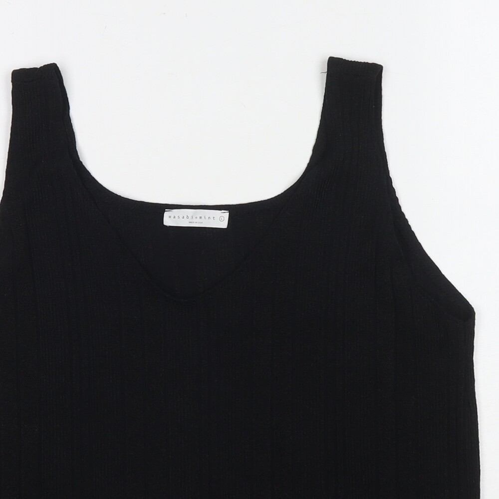 Wasabi+Mint Womens Black Polyester Basic Tank Siz… - image 3