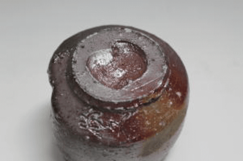 Guinomi ceramica giapponese Bizen con scatola firmata da Yoshihumi Idei - Foto 6 di 7