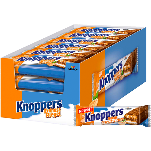 Gaufrette de barre d'arachide Knoppers pleine boîte avec chocolat au lait et ...