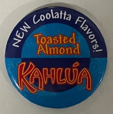 Rare Vintage Kahlua Coolatta Dunkin Donuts Combo Pinback Staff Promo Button VTG
