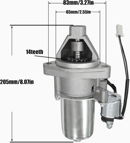 ✅ Starter Motor W/ 2-Wire Plug for Westinghouse WGen6000 7500 9500 Predator 7000 - Picture 2 of 6