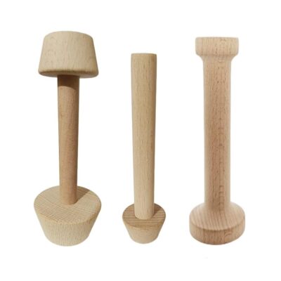 3pcs Tart Tamper Setdouble Sided Wooden Tart Tamper Set Diy Wooden Removable Dou