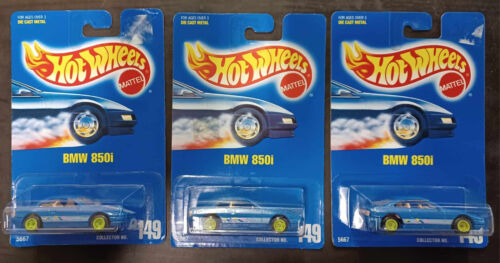 Hot Wheels #149 BMW 850i Lot of 3 Cars - Picture 1 of 1