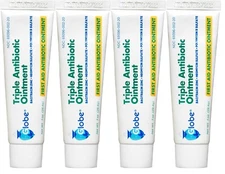 Globe Triple Antibiotic First Aid Ointment, 1 oz, Wound Care Treatment (4 PACK)