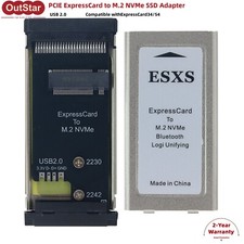 PCIE ExpressCard to M.2 NVMe SSD Adapter Card Laptop Expansion Card USB2.0 hot