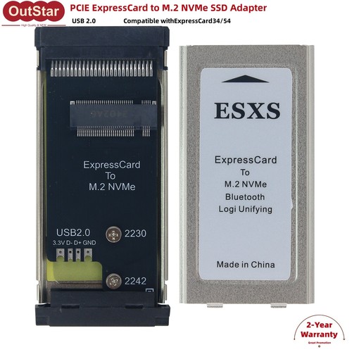 PCIE ExpressCard to M.2 NVMe SSD Adapter Card Laptop Expansion Card USB2.0 #hot - 第 1/7 張圖片