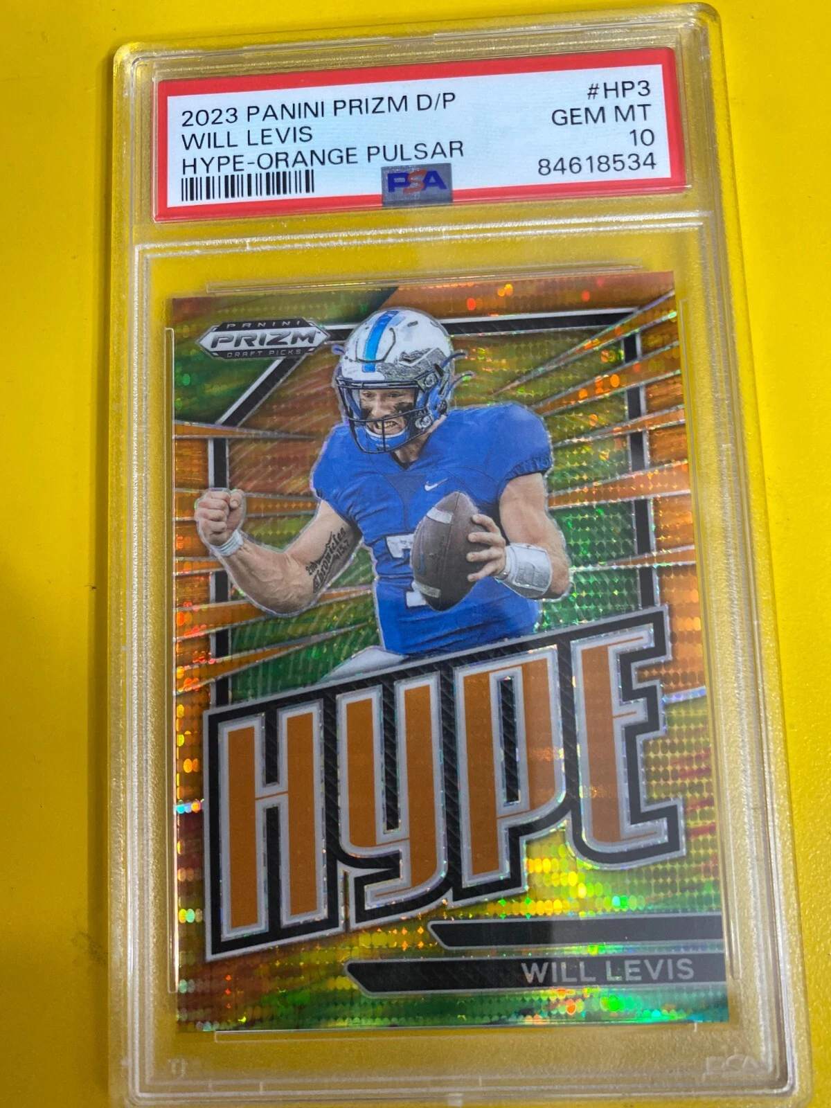 Will Levis Panini Prizm Draft Picks Hype #HP3 Orange Pulsar