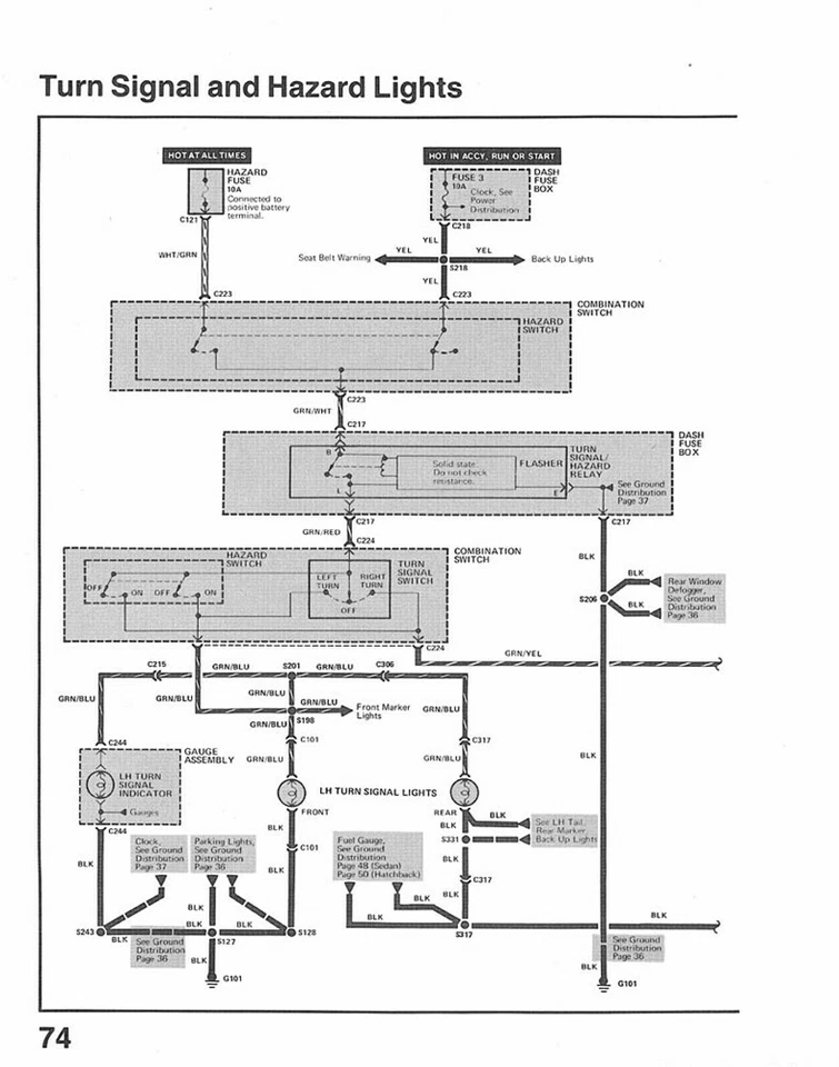 Honda Civic 1986 1987 manual de procedimiento de diagnóstico de solución de problemas eléctricos OEM Foto 4 de 4
