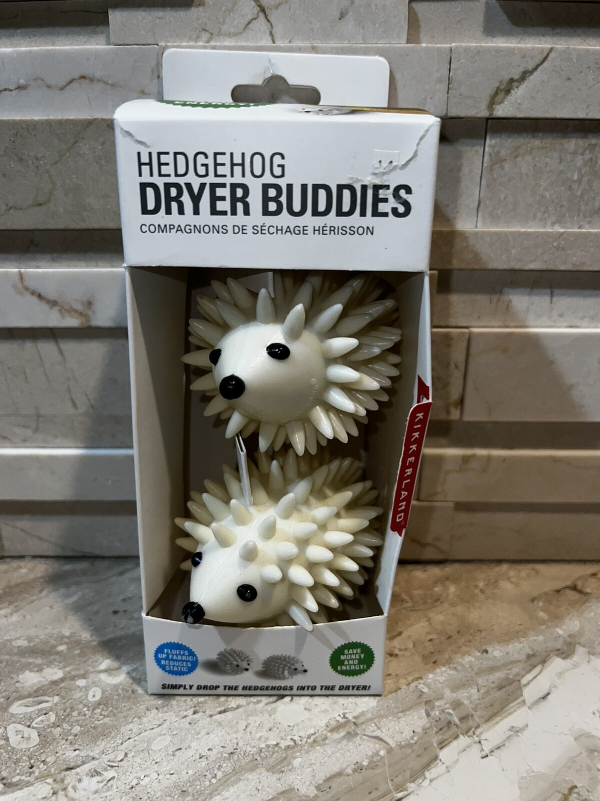 Kikkerland Dryer Buddies Hedgehog Reusable Natural Fabric Softener
