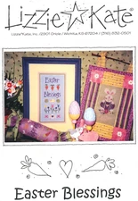 Lizzie Kate EASTER BLESSINGS 3 Cross Stitch ChartS ONLY spring samplers / bunny