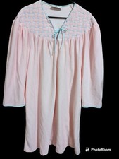 Vintage Vanity Fair Pink Nightgown Robe Housecoat Size Large USA Warm Pockets