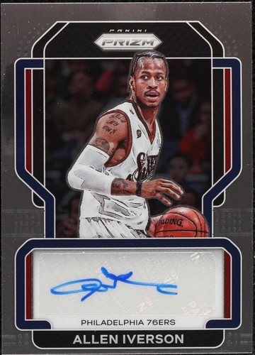 Allen Iverson signed 2021-22 Panini Prizm Card 255 PSA DNA Auto