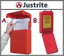 JUSTRITE DIN A4 rot Dokumentenbox schützt wi...