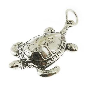 STYLISH STERLING SILVER PENDANT CHARM SMALL TURTLE SOLID 925 NEW STYLISH STERLING SILVER PENDANT CHARM SMALL TURTLE SOLID 925 NEW