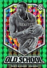 2019-20 Panini Mosaic #19 Tracy McGrady Old School Mosaic Green Prizm ROCKETS