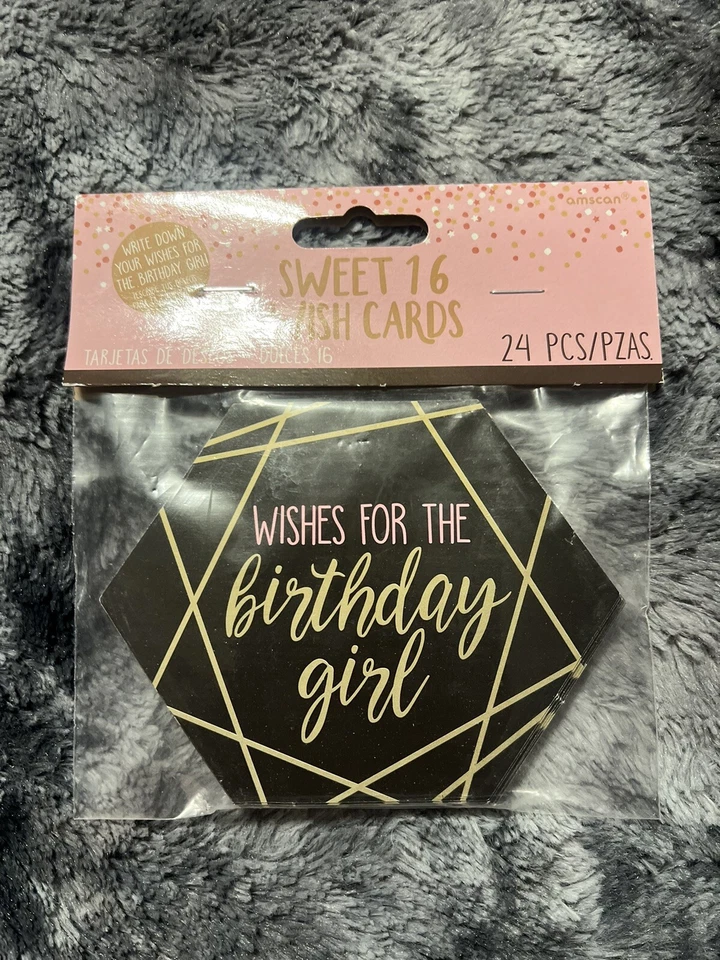 Amscan 🎀Sweet 16 🎀Plates (16), Napkins (16), Invitations(16) & Wish Cards (24) - Image 4 of 4