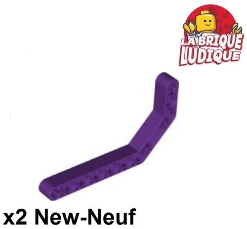 LEGO Technic 2x Liftarm 1x11.5 Double Bent Thick Curve Purple/Purple 32009 NEW