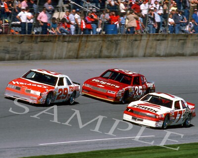 ALAN KULWICKI, BENNY PARSONS & CALE YARBOROUGH AT DAYTONA 8X10 GLOSSY PHOTO #S4