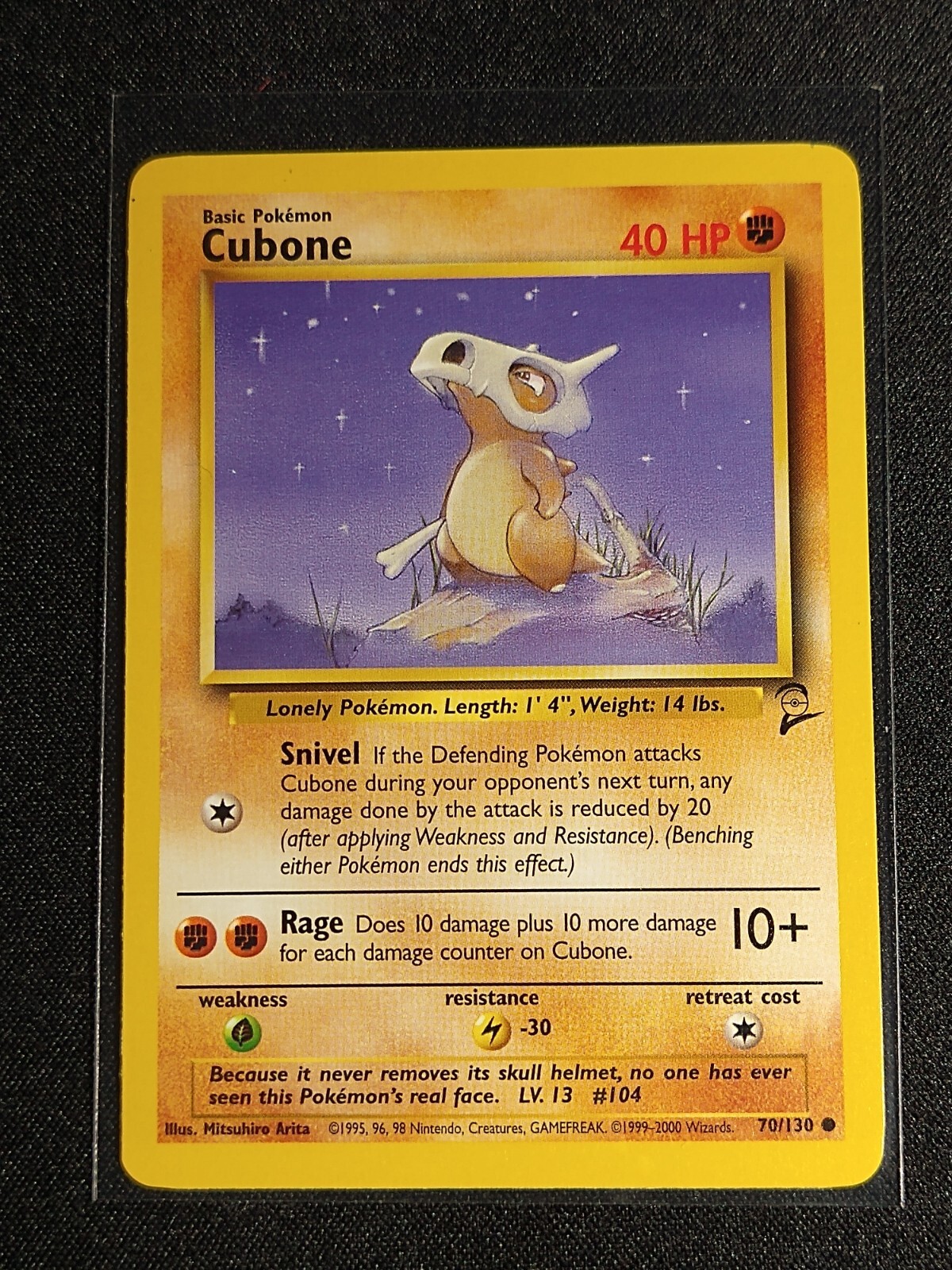Pokémon Cubone 70/130 Common Base Set 2 NM