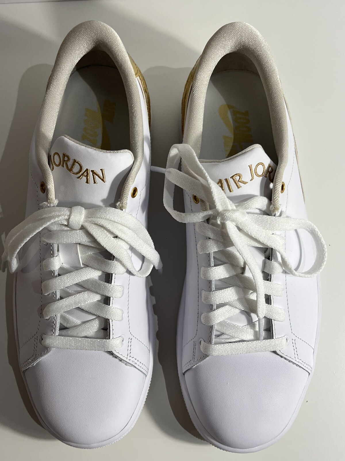 NIKE AIR JORDAN 1 LOW CENTRE COURT WHITE GOLD CASUAL Gem NIKE AIR JORDAN 1 LOW CENTRE COURT WHITE GOLD CASUAL Gem