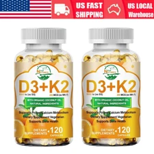 Nature's Live Vitamin D-3 & K-2, Immune & Mood Support, 120 Veg Capsules, 2 Pack