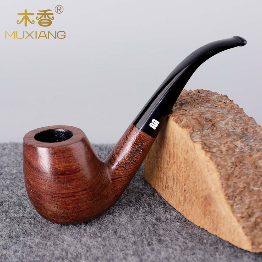Handmade Rosewood Tobacco Pipe Bent Stem Pipe 9mm Filter Classic Smoking  Pipe