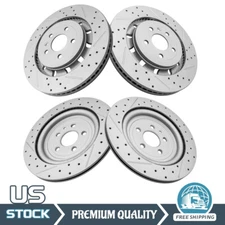Front Rear Drilled Brake Rotors Kit For Ford Explorer Flex Taurus Police Sedan