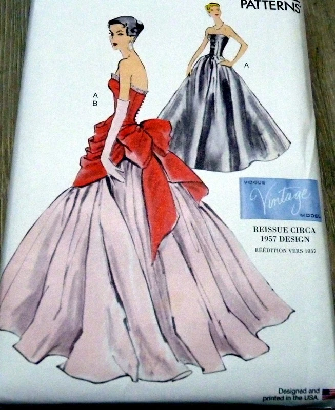 1987 Vogue Pattern 7098 Short or Long Evening Gown Ephemera UNCUT 12-14-16  - Simpson Advanced Chiropractic & Medical Center