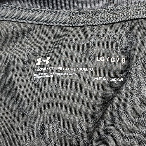 Under Armour Women's Heatgear Dark Gray Pattern Shirt Size Large Short Sleeve - Picture 9 of 9