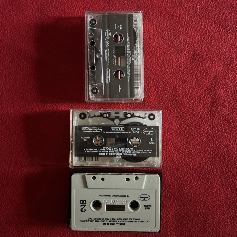 Kiss Cassette Tape Lot 3 Tapes, Smashes Trashes & Hits. Crazy Nights, Lick It Up - Image 2 of 2