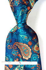 New Classic Paisley Green Gold 100 JACQUARD WOVEN Silk Men's Necktie Tie