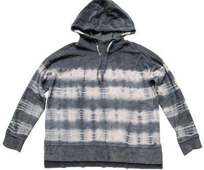 AEO Hoodie American Eagle Outfitters Gray Blue Tie Dye Sweatshirt Women M Medium