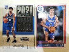 JADEN SPRINGER 2021-22 Panini Contenders 2021 Draft Class & Hoops RC