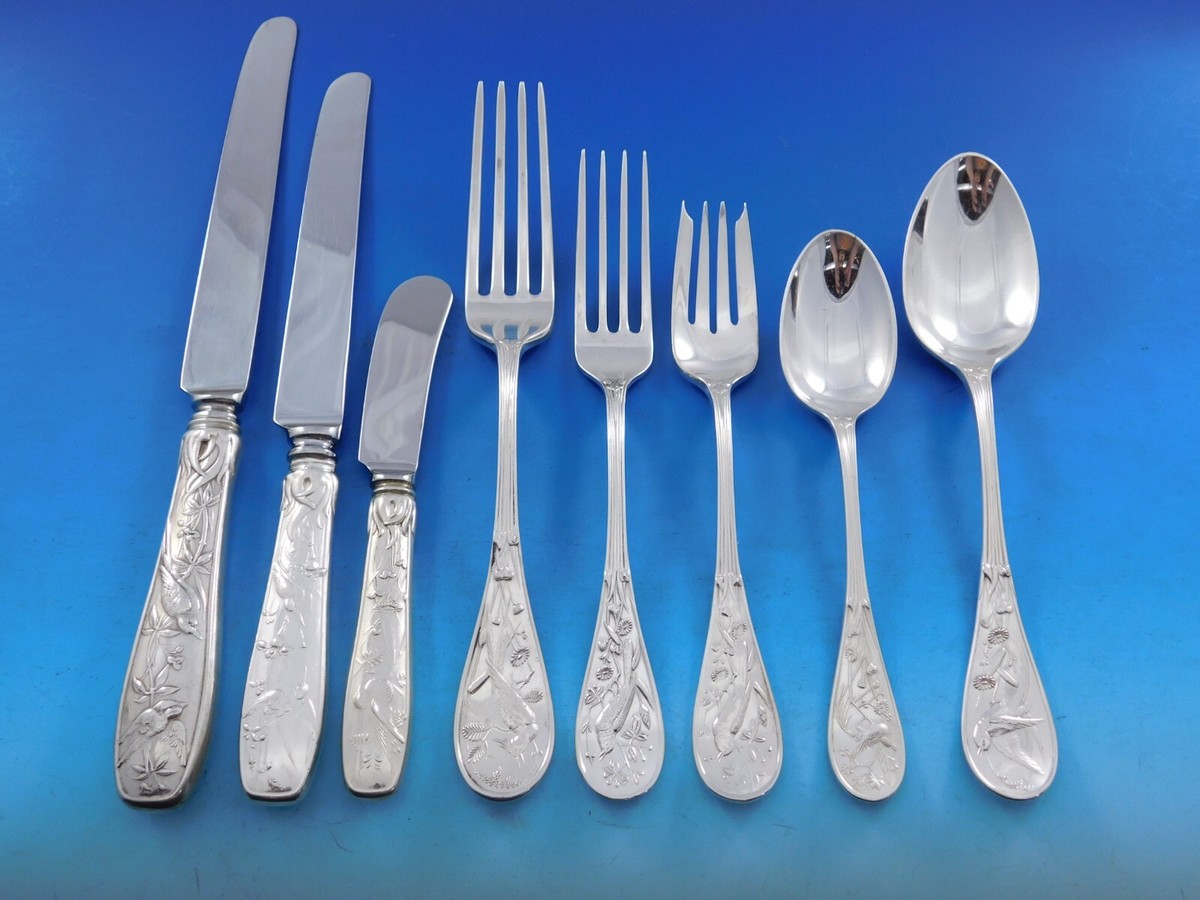 Audubon by Tiffany Sterling Silver Flatware Set for 8