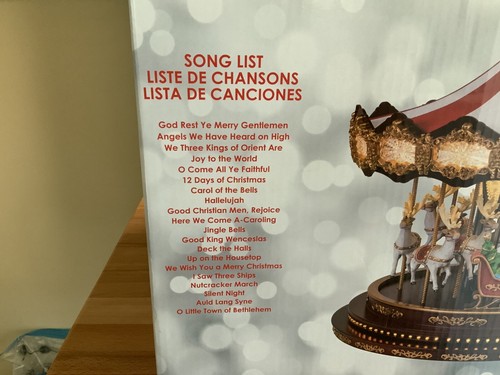 Mr. Christmas Deluxe Carousel 16” Decorazione Natalizia 20 Canzoni Funzionante Con Scatola - Foto 21 di 21