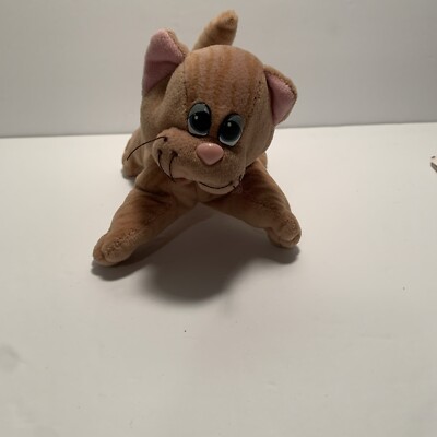 Pound Puppies Purries Kitty Cat Brown Striped Vintage Tonka Tabby Plush