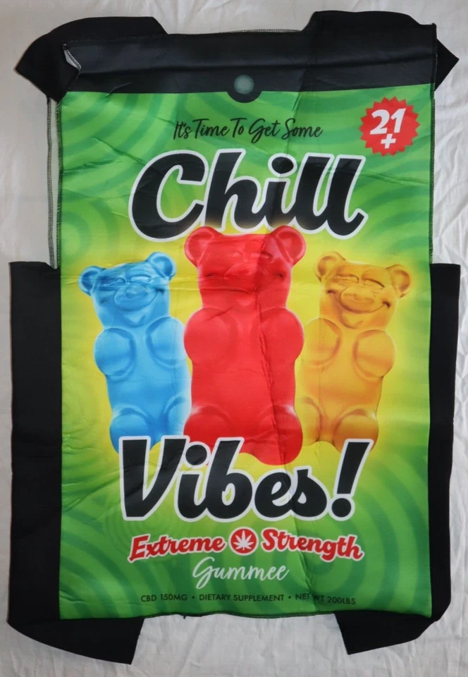 ¡PAQUETE DE DISFRACES CHILL VIBES PARA ADULTOS! (3x) PACKS DULCES GOMITAS 1 NUEVO CON MASCARILLA Foto 4 de 4