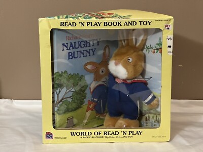 Richard Scarry's Naughty Bunny (Big Golden Book) Read N Play Book And Toy Plush
