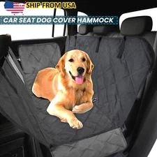Dog Car Seat Cover for Back Seat Dog Seat Cover Storage Pocket Dog Hammock US