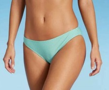 Juniors' Seersucker Bikini Bottom Xhilaration Multi Stripe Size Large 8/10