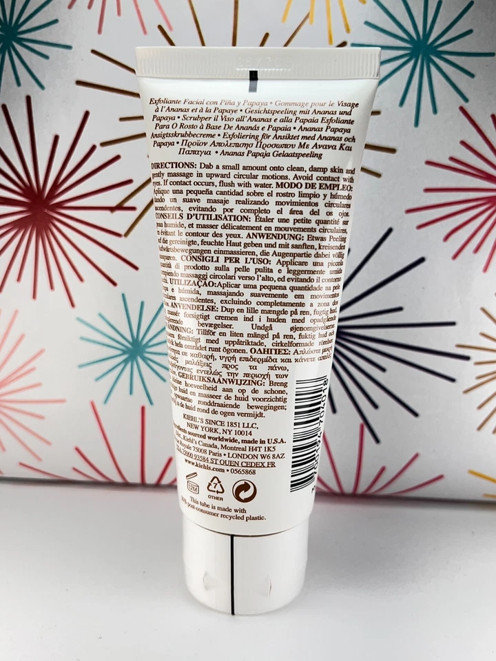 Esfoliante facial de mamão abacaxi Kiehl's com extratos de frutas reais - 3,4 oz - Novo* - Imagem 2 de 2