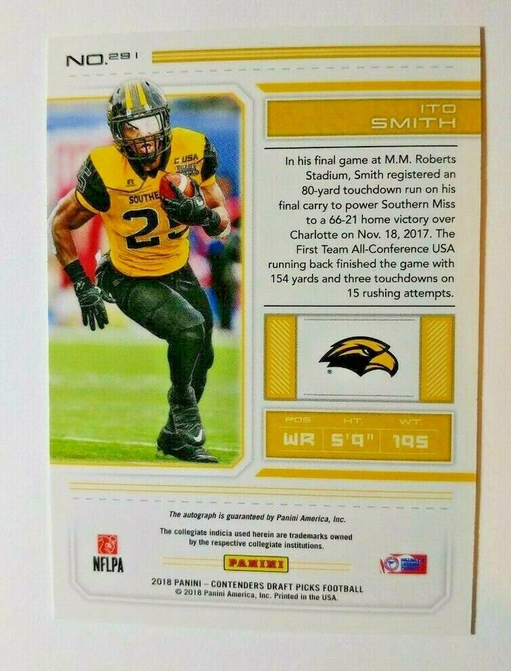 2018 CONTENDERS DRAFT PICKS RC AUTO ITO SMITH (K) - Image 2 of 2