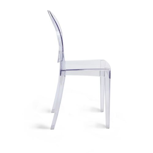 4pcs Clear Modern Acrylic Stacking Kitchen and Dining Room Armless Ghost Chair - Picture 9 of 11